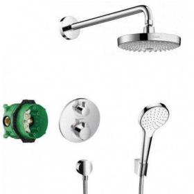 Фото - Hansgrohe Croma Select S 27295000 душевая система скрытого монтажа с термостатом